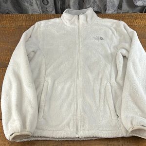 The north face white fleece full zip. Size medium.